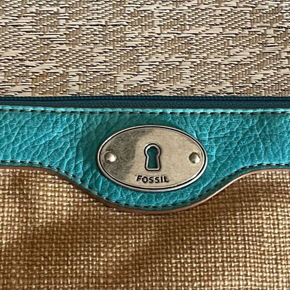 Fossil Key-Per Wristlet teal and beige - Picture 4 of 13